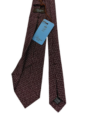 Battisti Sevenfold Tie Maroon Chevron