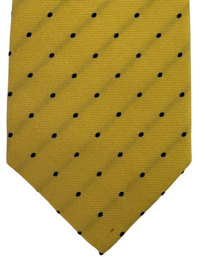 Battisti Sevenfold Tie Yellow Polka Dot