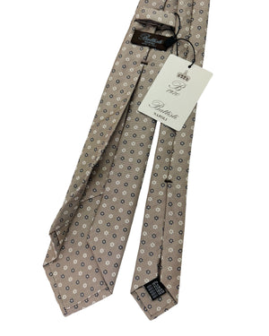Battisti Sevenfold Tie Taupe Geometric