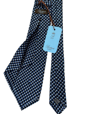 Battisti Sevenfold Tie Geometric Dark Bkue