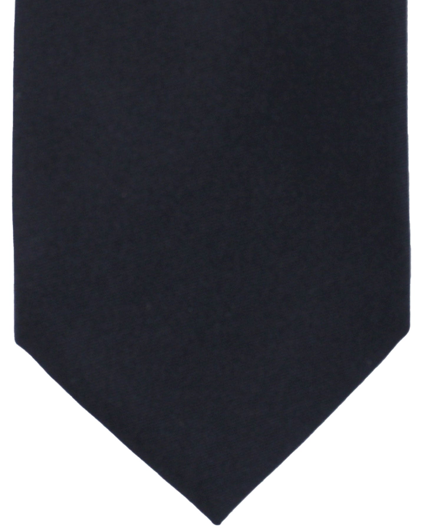 Battistoni Silk Tie Dark Blue Solid