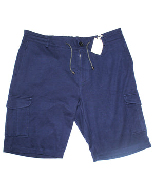 Luigi Borrelli Jogger Shorts Navy Cargo Slim Fit 