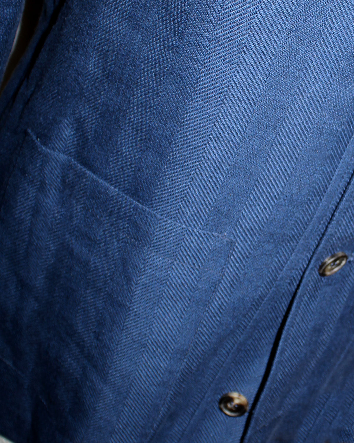 Luigi Borrelli Coat Navy Wool Linen