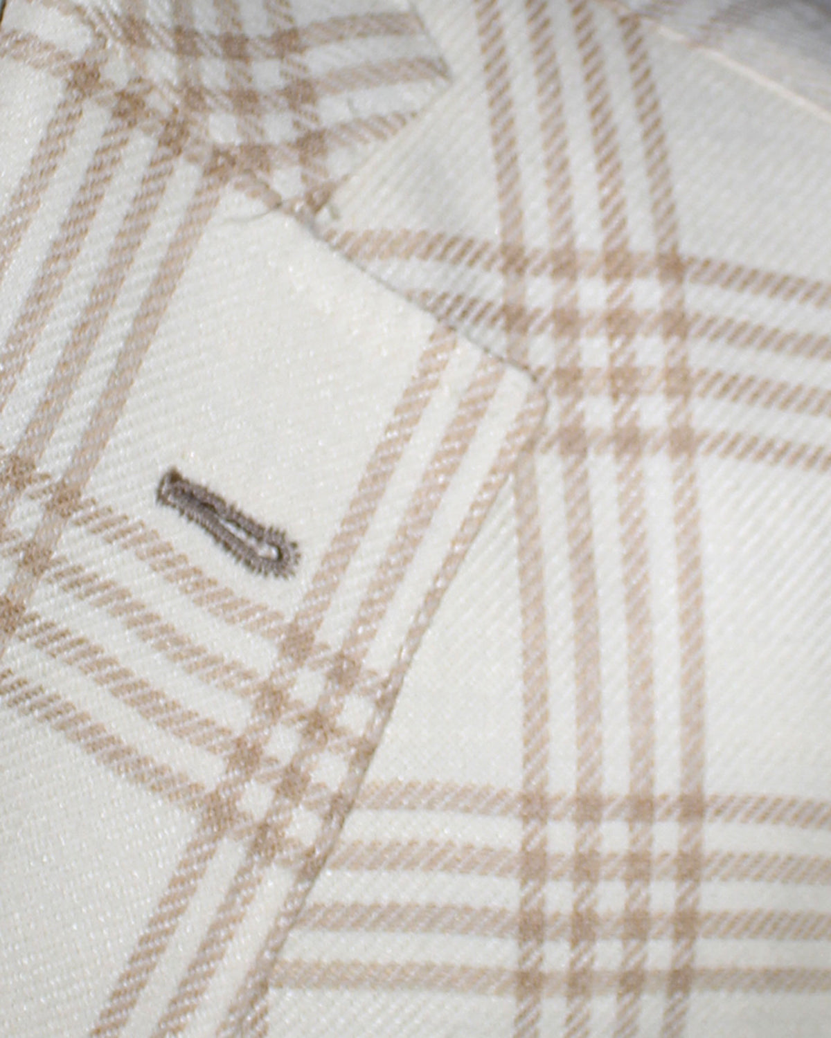 Luigi Borrelli Sport Coat White Beige Windowpane EU 50/ US 40 SALE