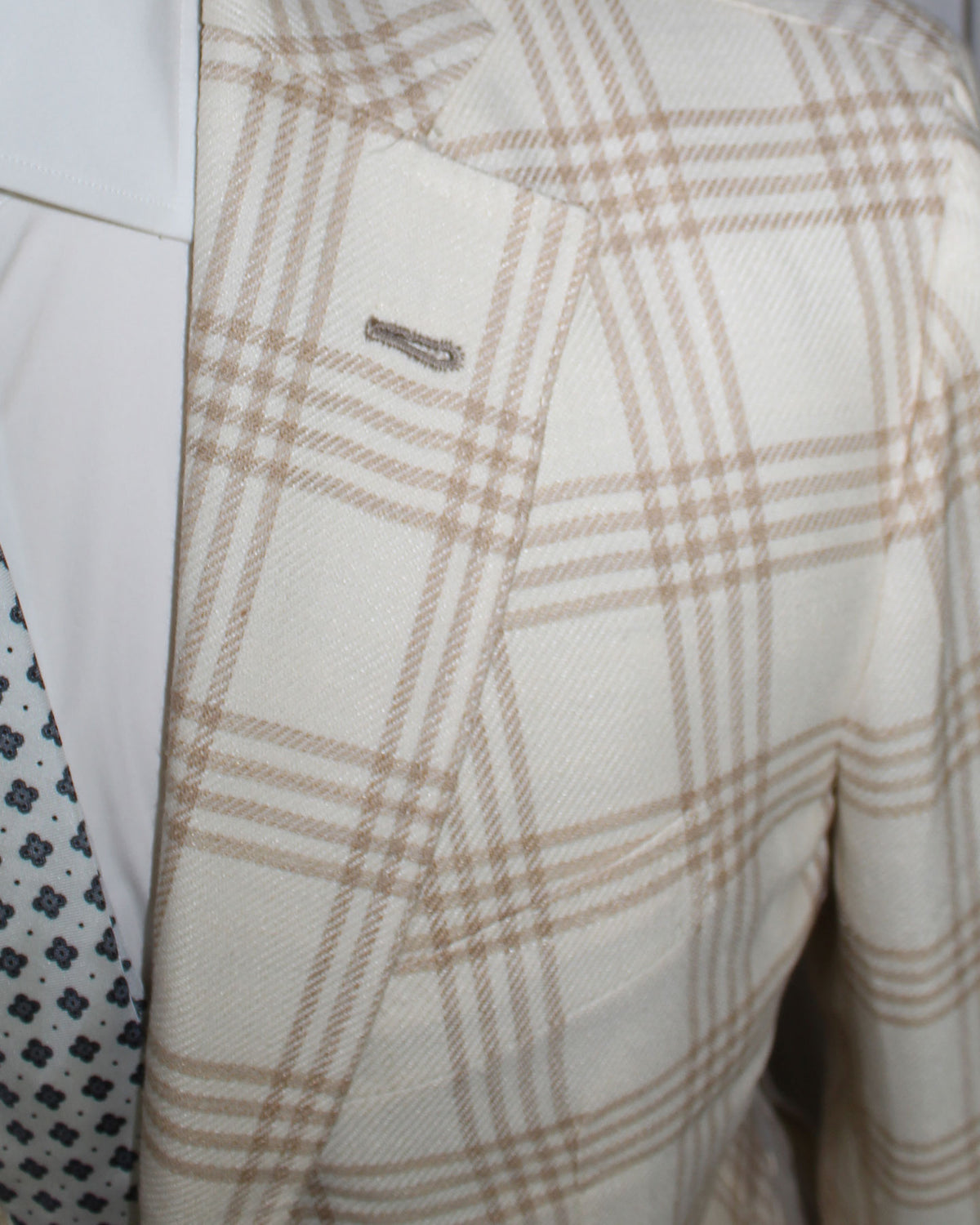 New Borrelli Sport Coat White Beige 