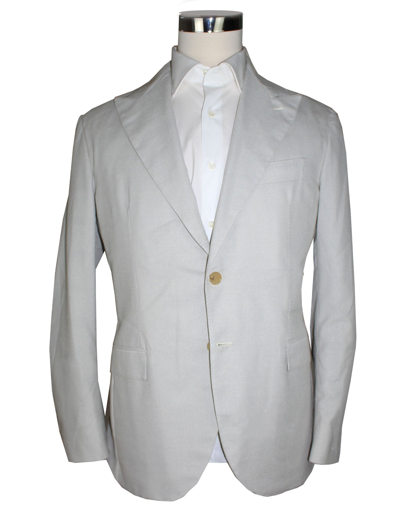 Luigi Borrelli Sport Coat Light Gray Cotton Linen