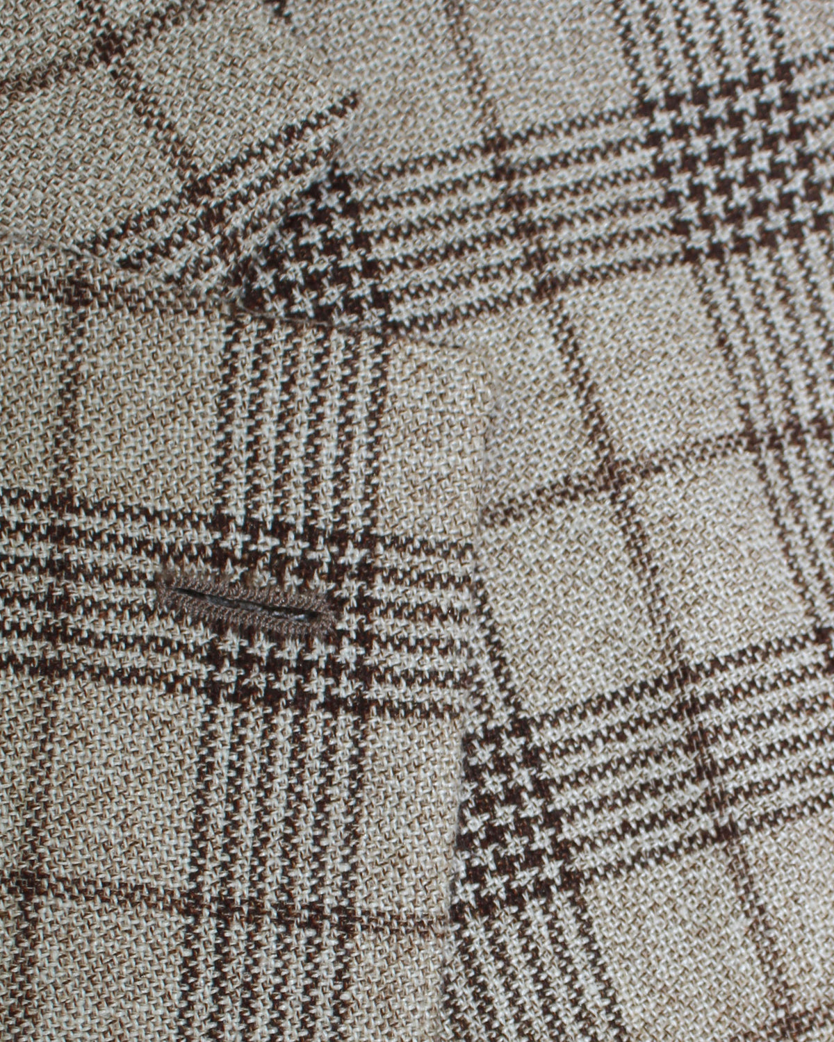 Borrelli Sport Coat Beige Gray Brown Plaid