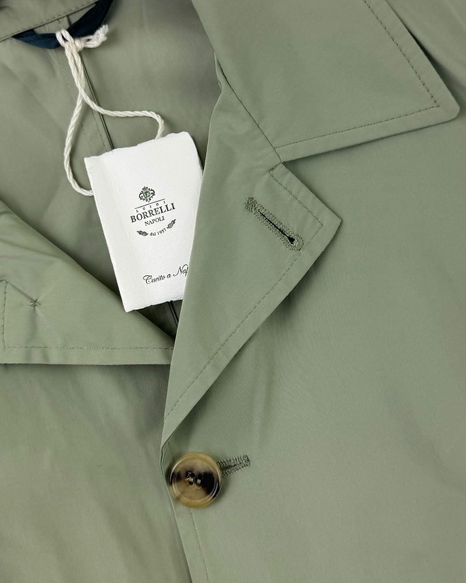 Luigi Borrelli Rain Coat Light Green EU 44 / US 34 SALE