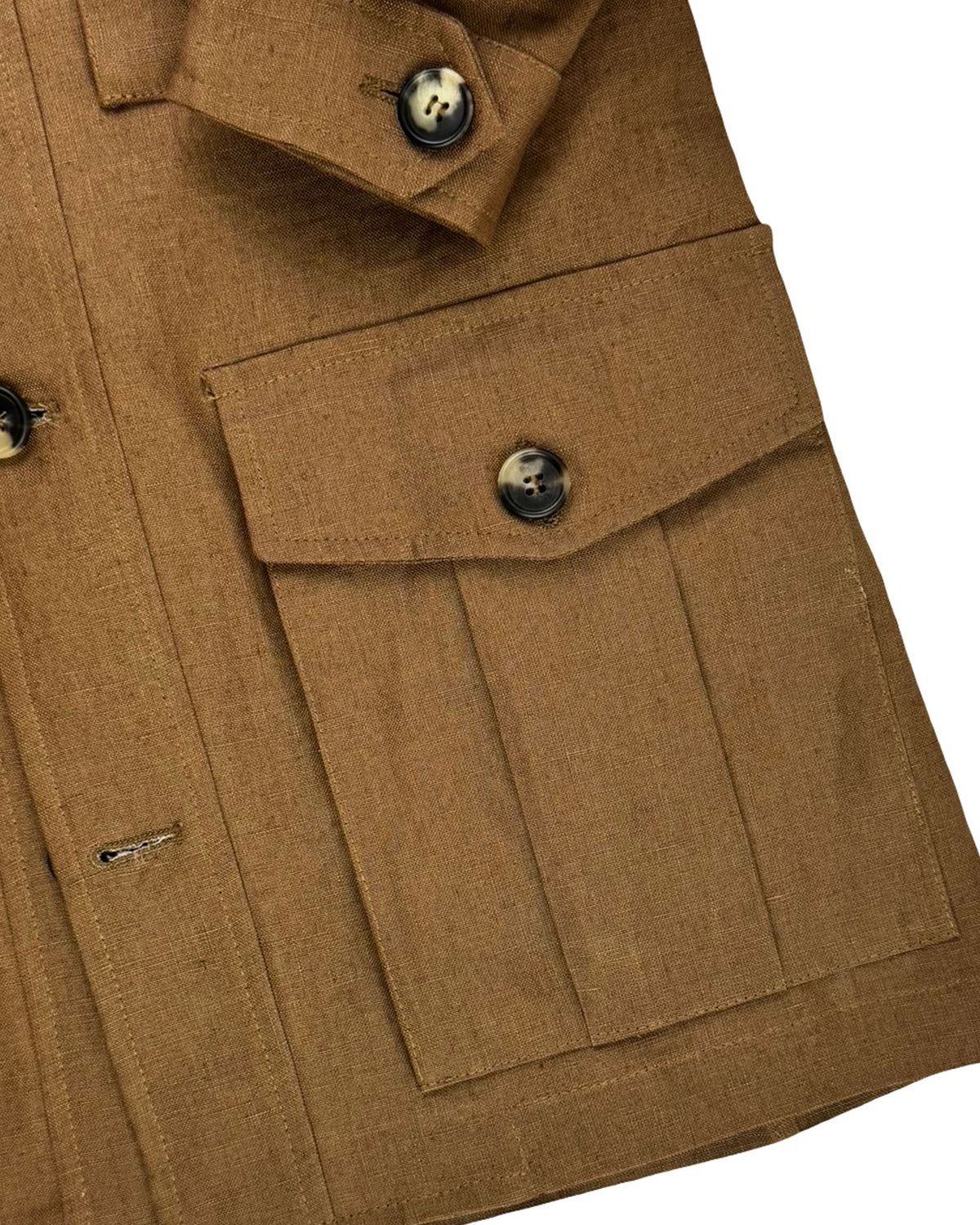 New Borrelli Linen Coat Brown