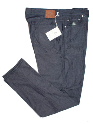 Luigi Borrelli Denim Pants Dark Blue Slim Fit 38 - SALE