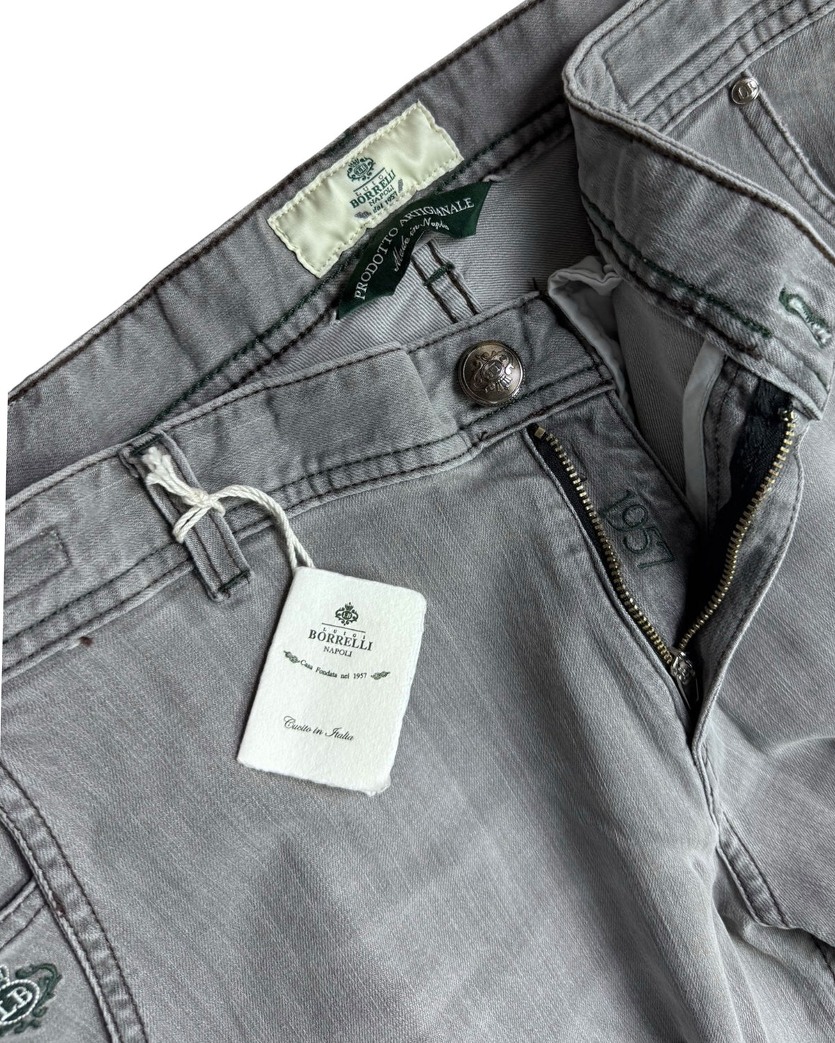 Luigi Borrelli Jeans Gray 34 Slim Fit - 2nd Quality - FINAL SALE