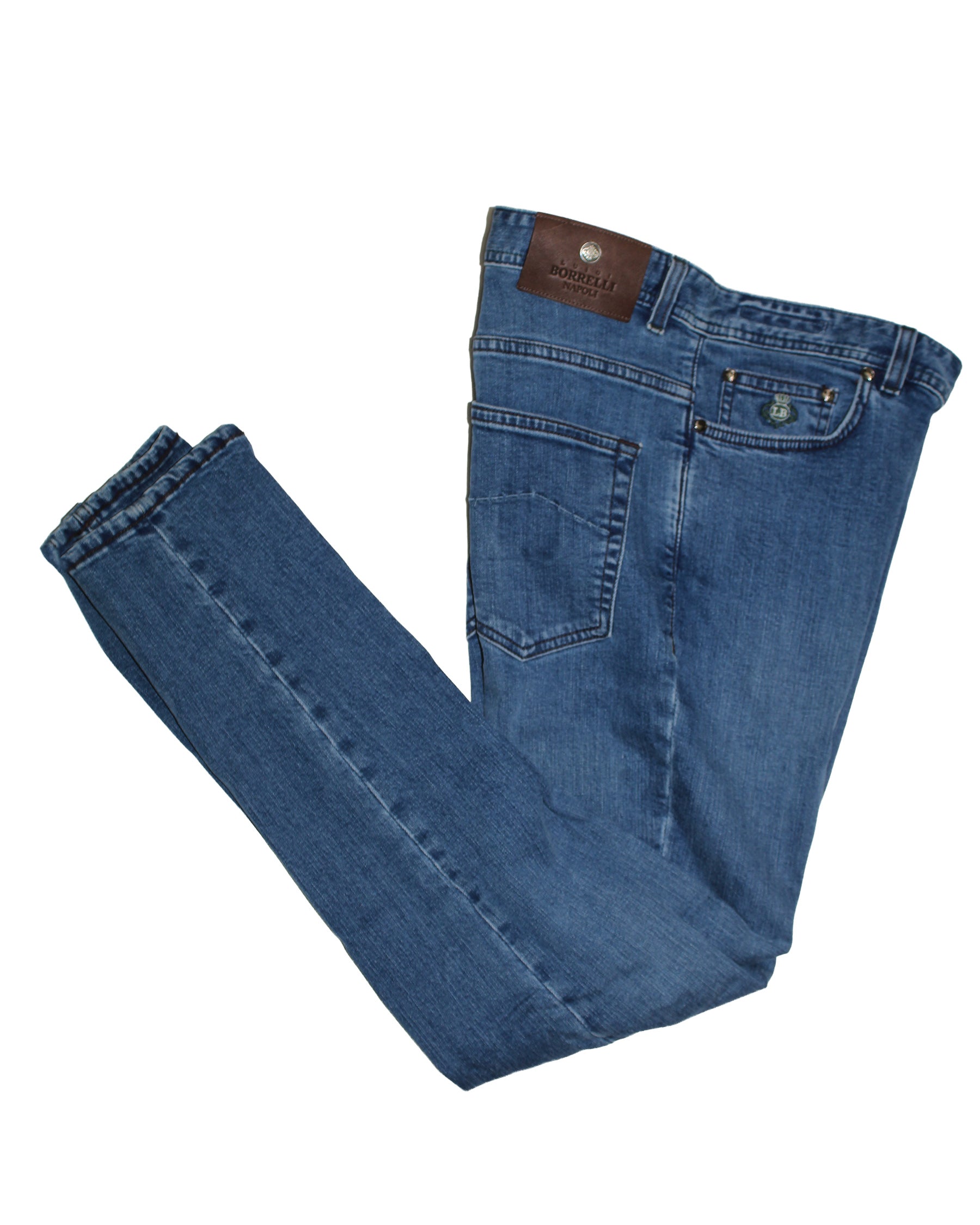Pantalon De Costume Luigi Borrelli Rouge – Coton Stretch, Taille 31, Italie, Neuf Avec étiquette