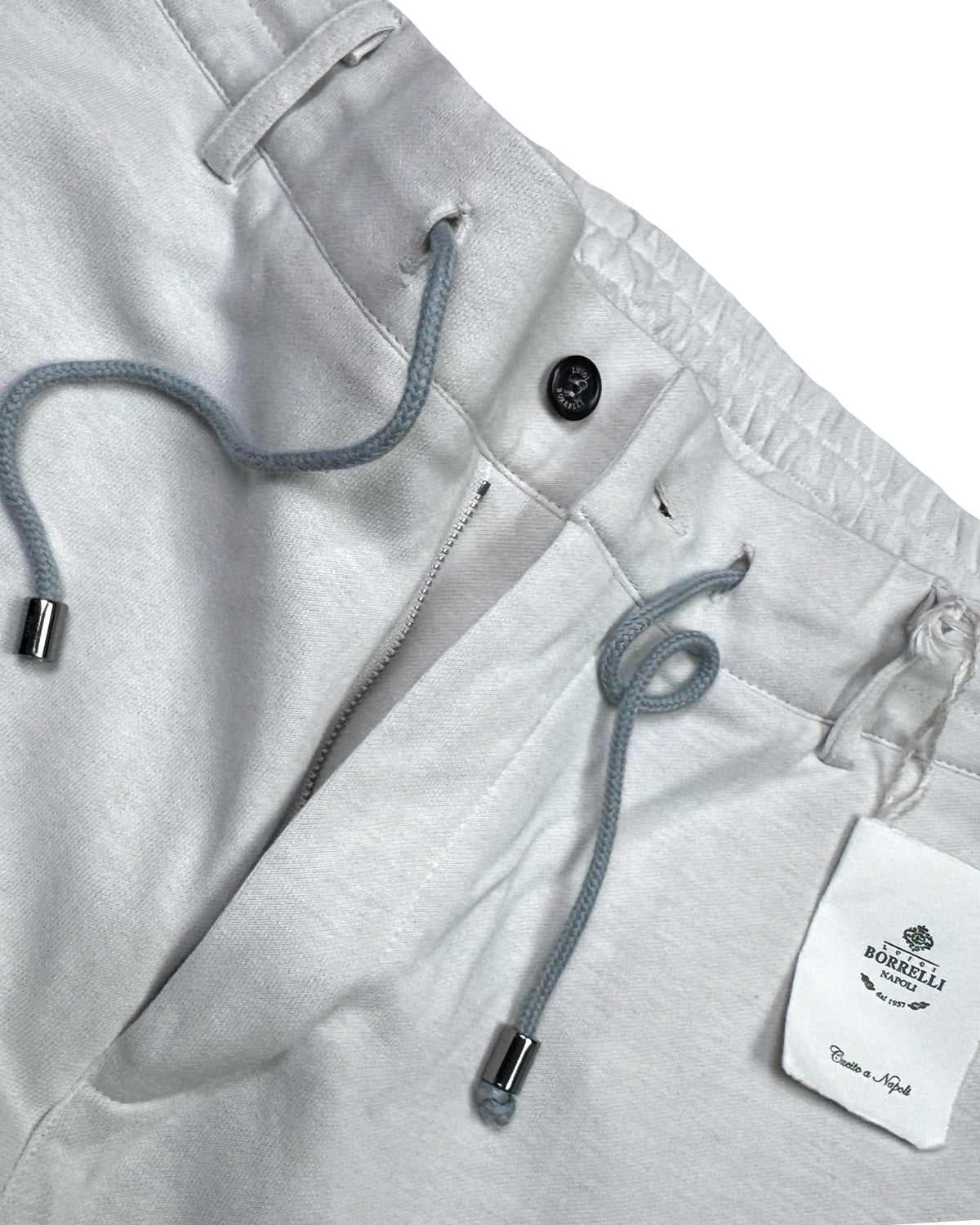 Luigi Borrelli Jogger Pants Oatmeal Beige Slim Fit EU 52 / US 36