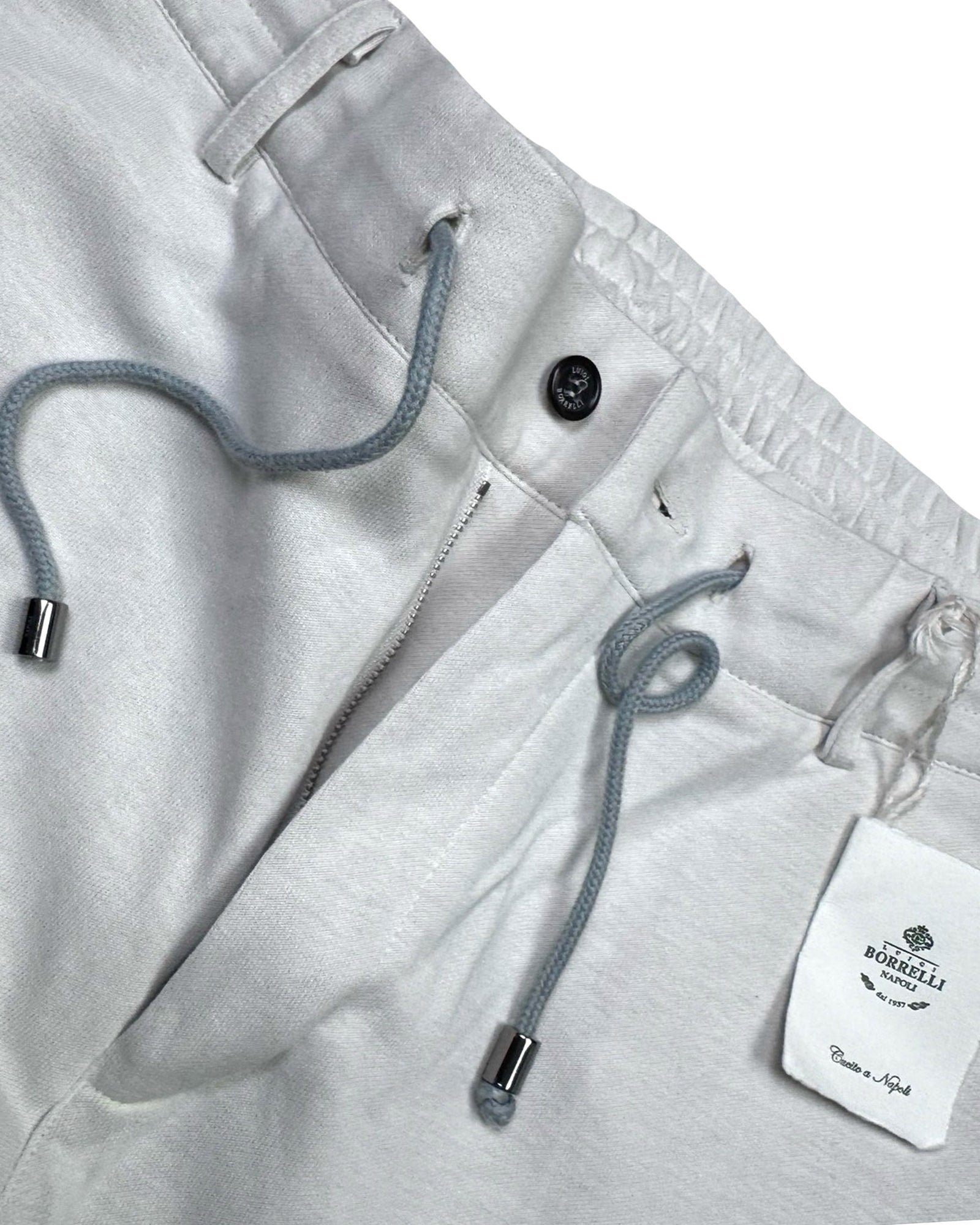 Luigi Borrelli Jogger Pants Oatmeal Beige Slim Fit EU 52 / US 36