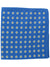 Luigi Borrelli Silk Pocket Square Royal Blue Geometric