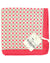 Luigi Borrelli Linen Silk Pocket Square Red Gray Geometric