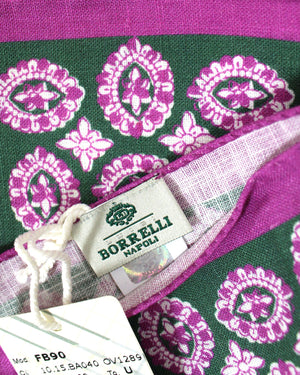 Luigi Borrelli Silk Pocket Square Purple 