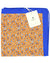 Luigi Borrelli Silk Pocket Square Orange Royal Blue Mini Floral