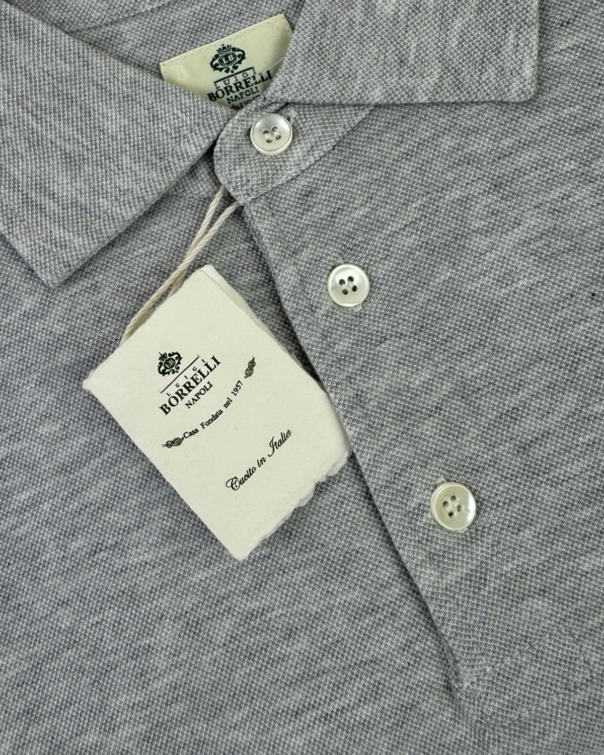 Luigi Borrelli Polo Shirt Gray EU 46 / US 36