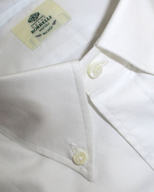 Luigi Borrelli Button-Down Sport Shirt White 