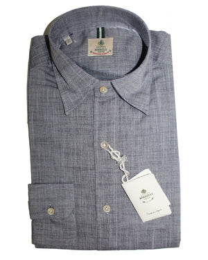 Borrelli Sport Shirt Dark Gray Midnight Blue