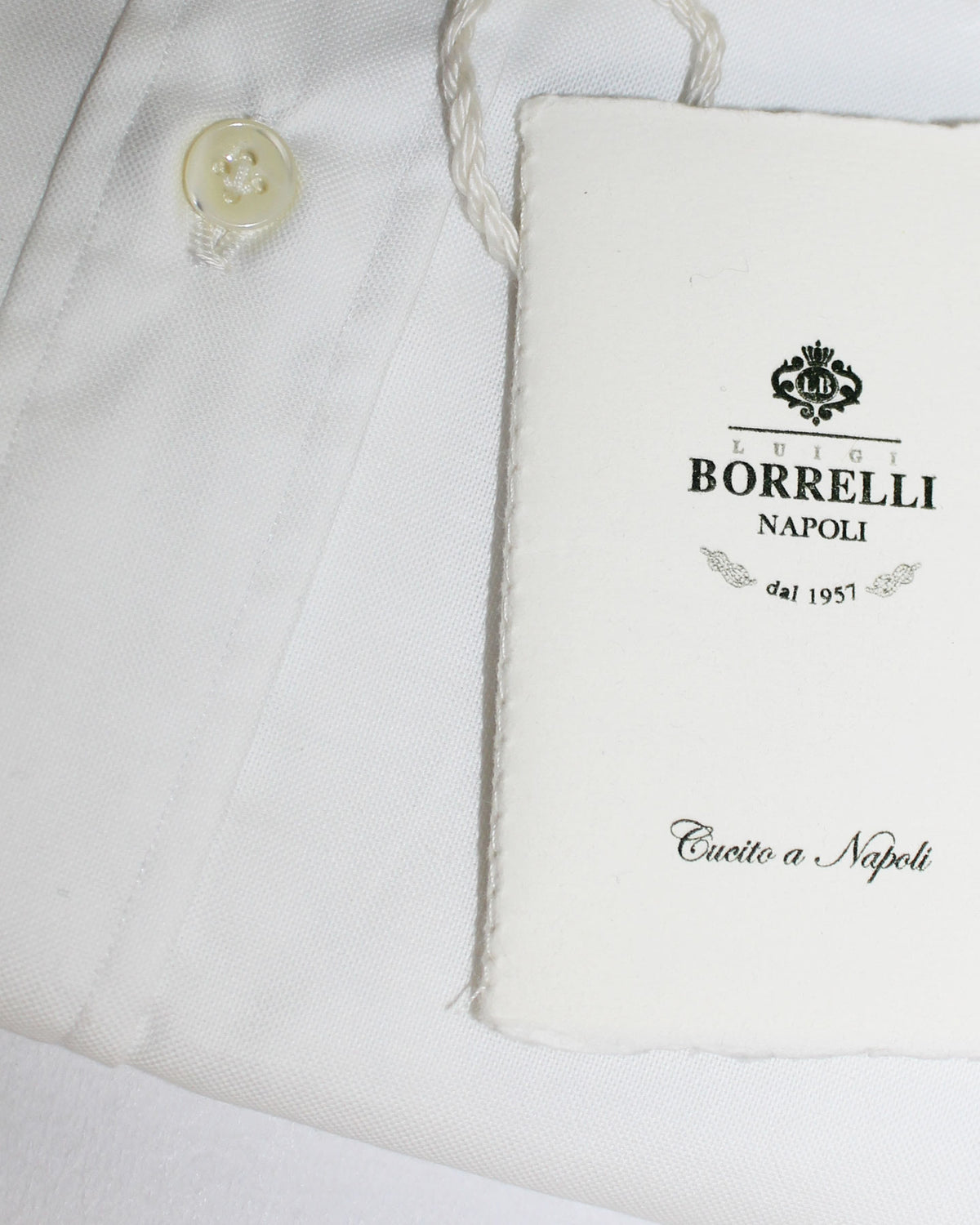 Luigi Borrelli Button-Down Shirt White 37 - 14 1/2 SALE