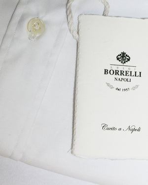 Luigi Borrelli Button-Down Shirt White 37 - 14 1/2 SALE