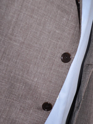 Luigi Borrelli Linen Silk Sport Coat Brown Gray Blazer EUR 46 R/ US 36 REDUCED - SALE