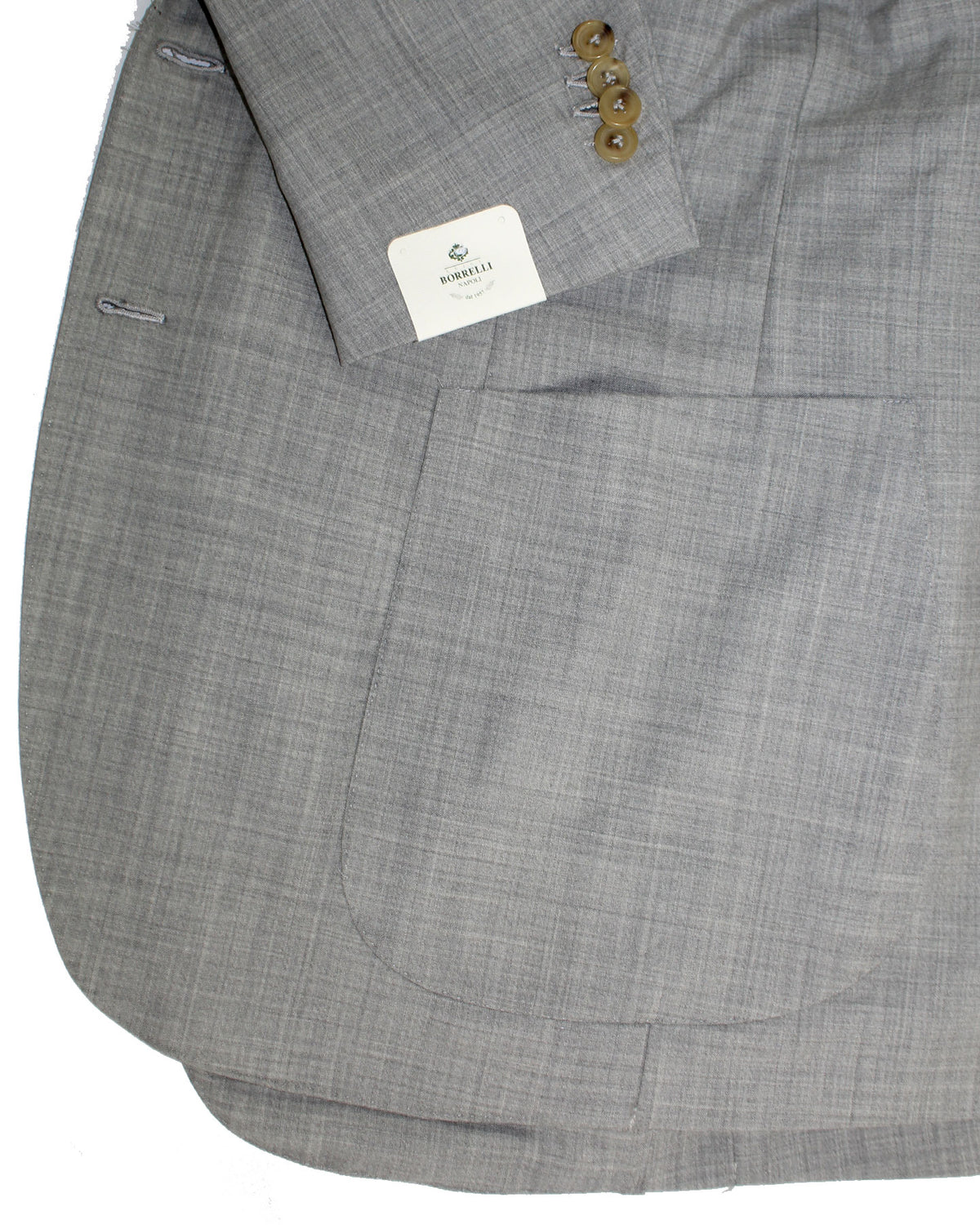 Luigi Borrelli Suit Gray EU 50/ US 40 Wool Silk