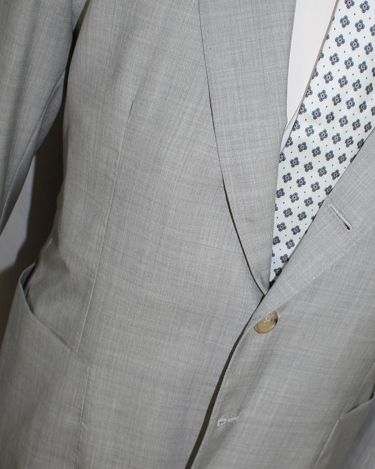 Luigi Borrelli Suit Gray EU 50/ US 40 Wool Silk