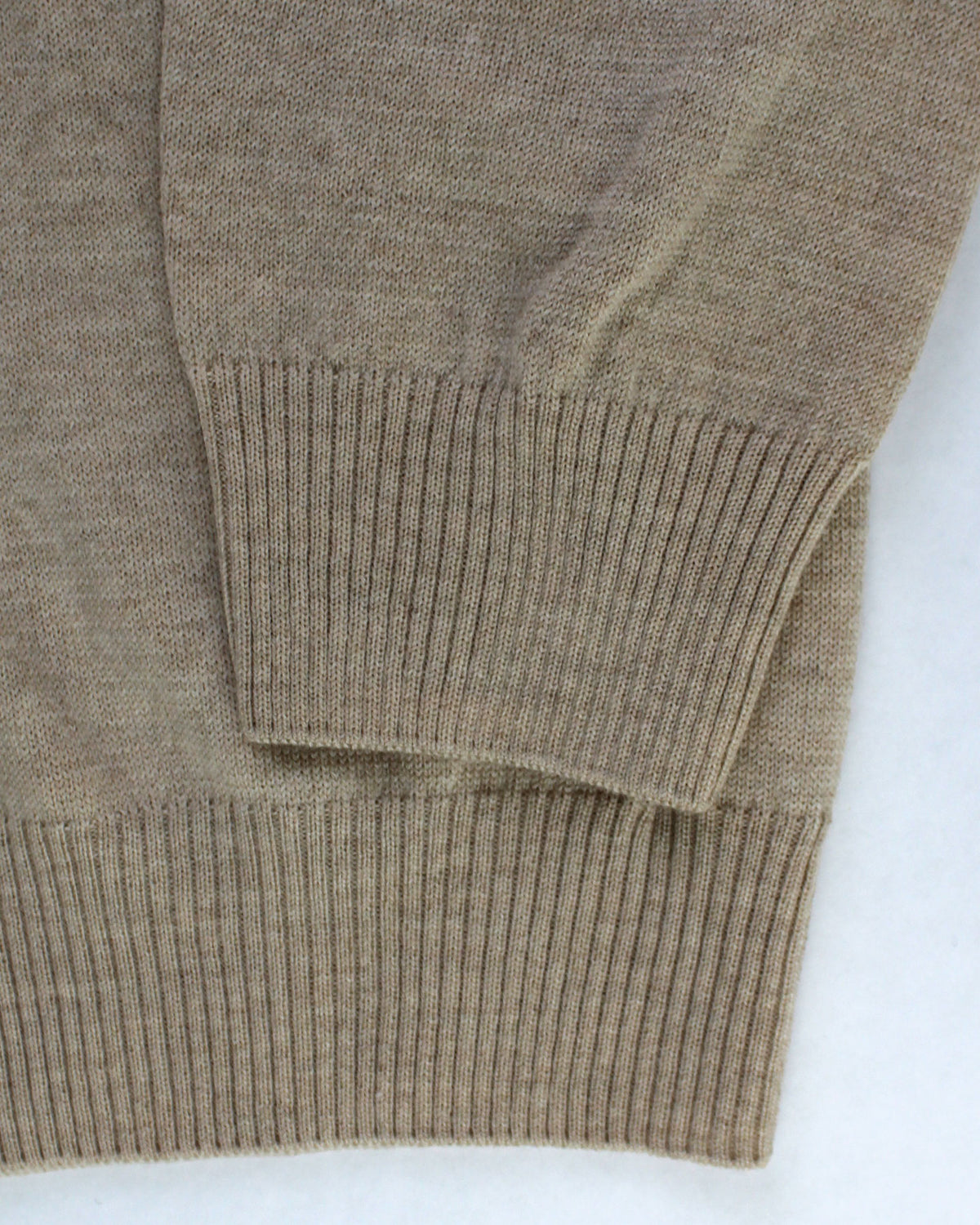 Luigi Borrelli Wool Zip Sweater Beige EU 56 / US 46