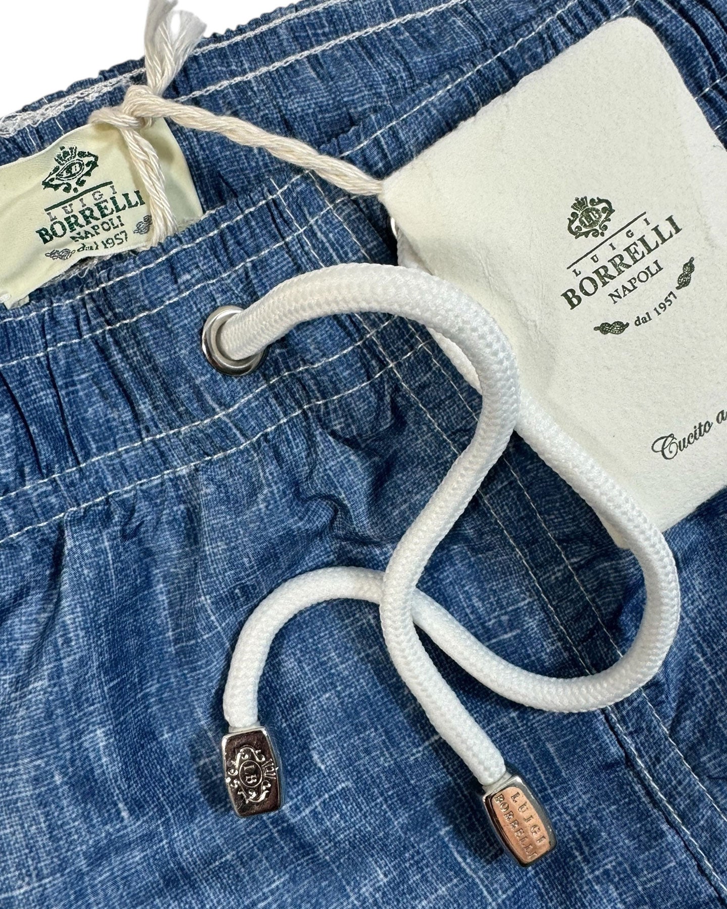 Luigi Borrelli Swim Shorts Denim Blue