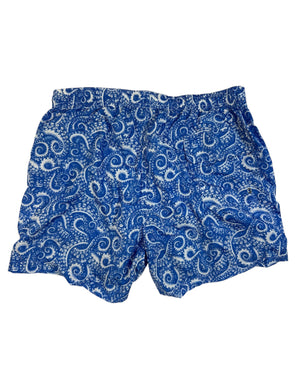 Luigi Borrelli Swim Shorts Royal Blue White Octopus L