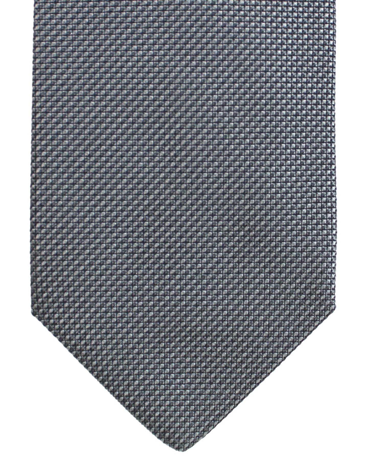 Luigi Borrelli Tie Gray Micro Check Design