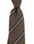 Luigi Borrelli Tie Brown Navy Stripes Design