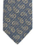 Luigi Borrelli Silk Tie Navy Silver Taupe Stripes Paisley Design
