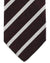 Luigi Borrelli Tie Brown Black Silver Stripes