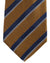 Luigi Borrelli Tie Brown Dark Navy Stripes