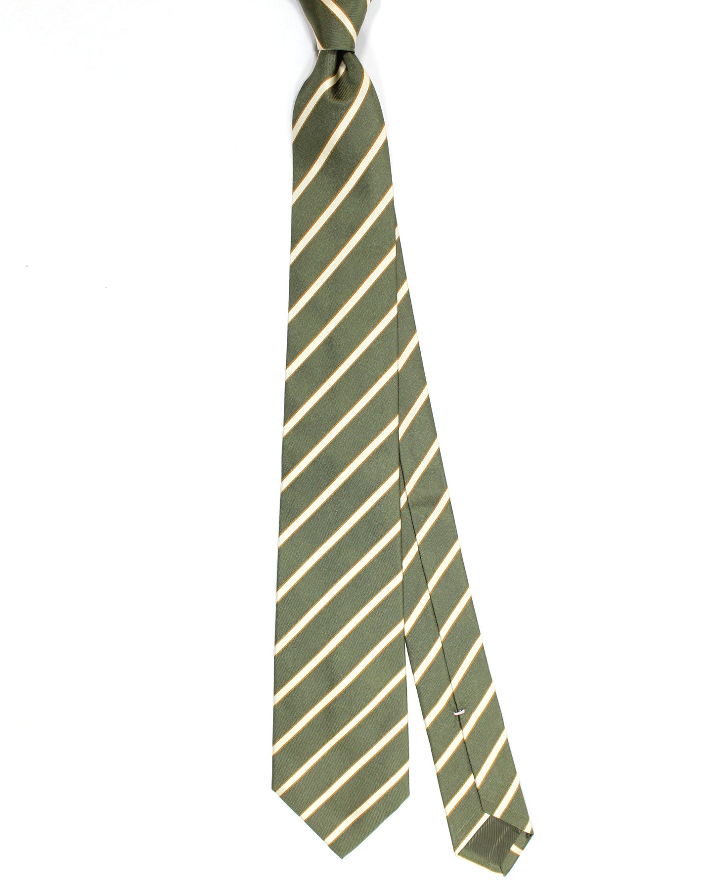 Luigi Borrelli Tie Forest Green Stripes