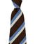 Luigi Borrelli Silk Tie Brown Blue Stripes