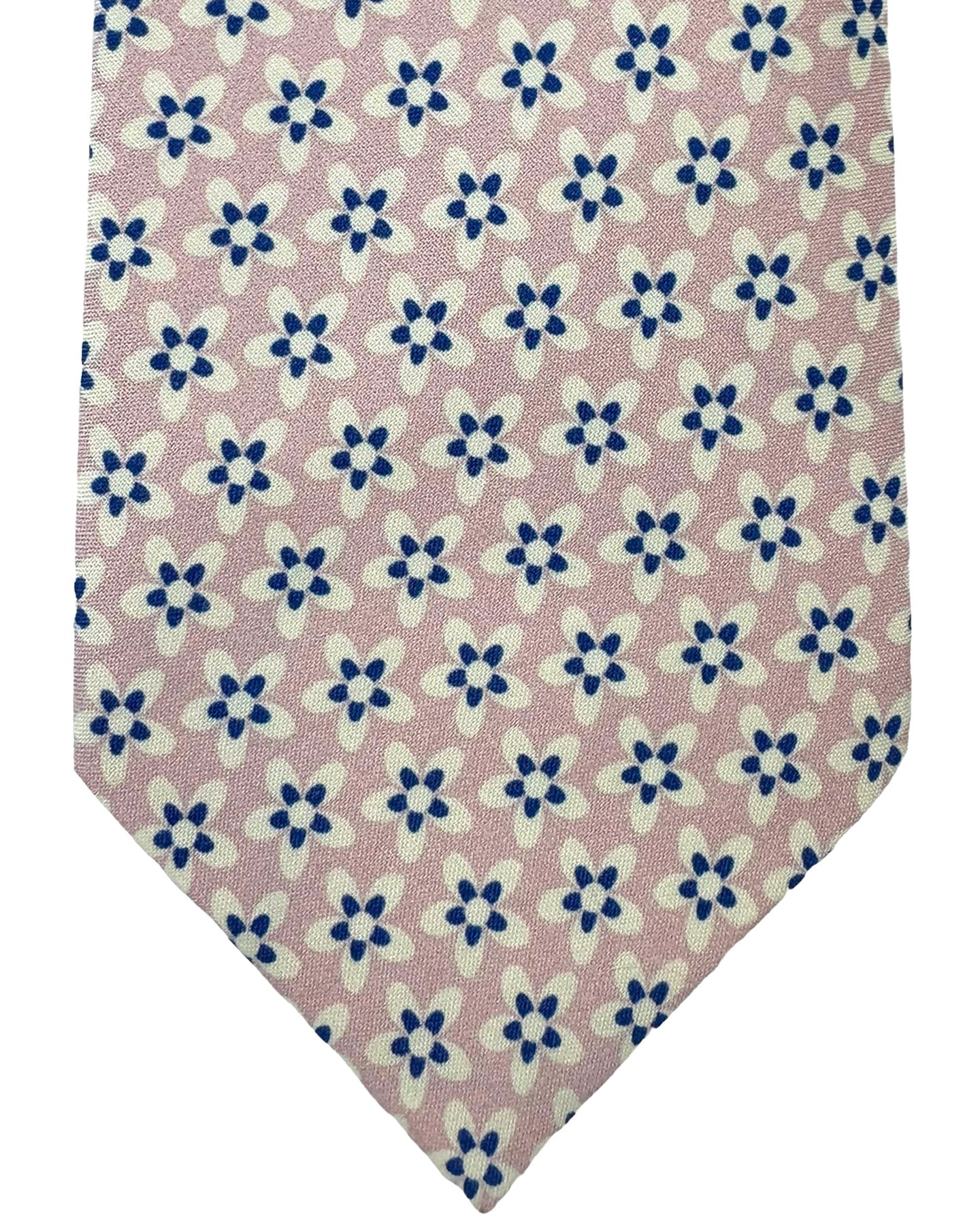 Luigi Borrelli Silk Tie Pink Floral