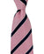 Luigi Borrelli Silk Tie Pink Navy Silver Stripes