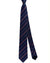 Luigi Borrelli Silk Tie Midnight Blue Maroon Stripes