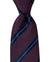 Luigi Borrelli Silk Tie Maroon Navy Blue Stripes