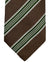 Luigi Borrelli Silk Tie Brown Green Silver Stripes