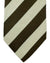 Luigi Borrelli Silk Tie Dark Brown Taupe Stripes