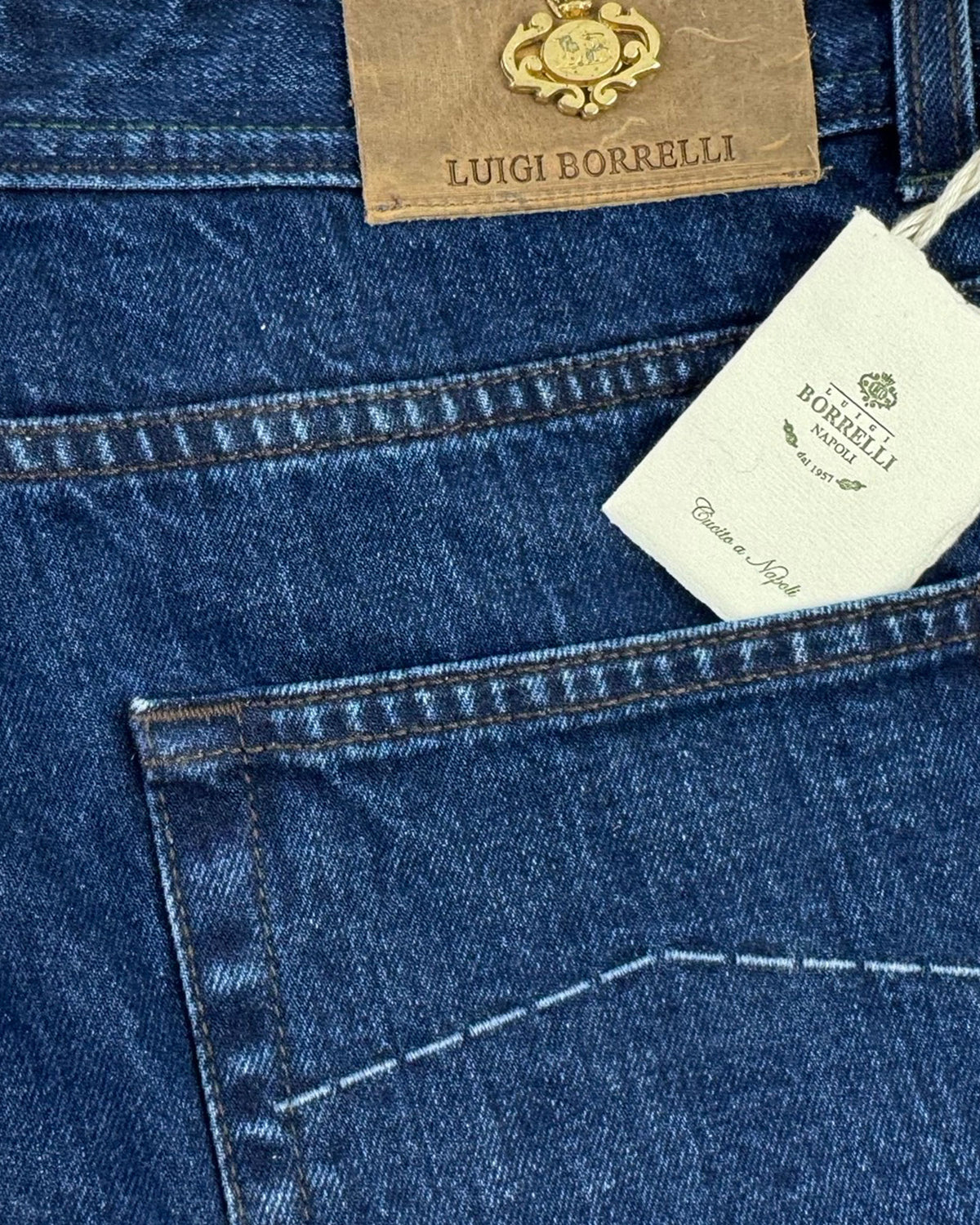 Luigi Borrelli Jeans Dark Denim Blue 34 Royal Collection