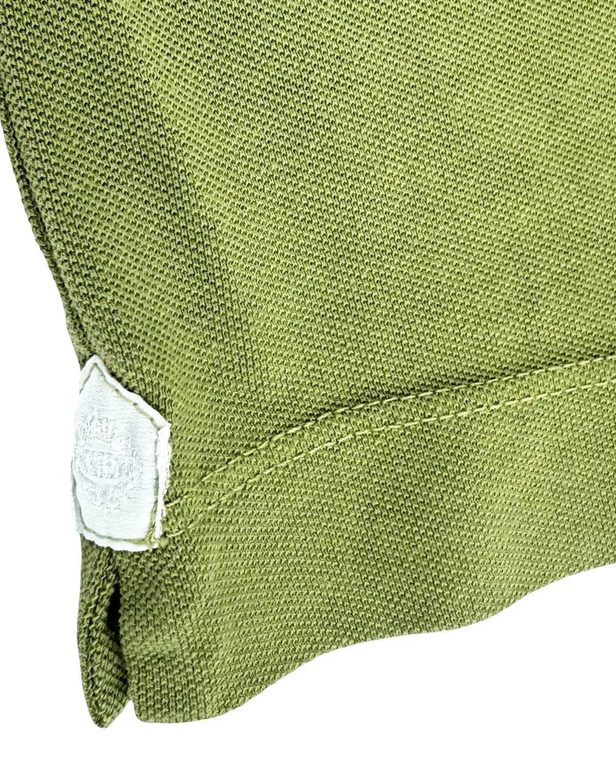 Luigi Borrelli Polo Shirt Olive Green Jersey Piquet EU 48 - US 38