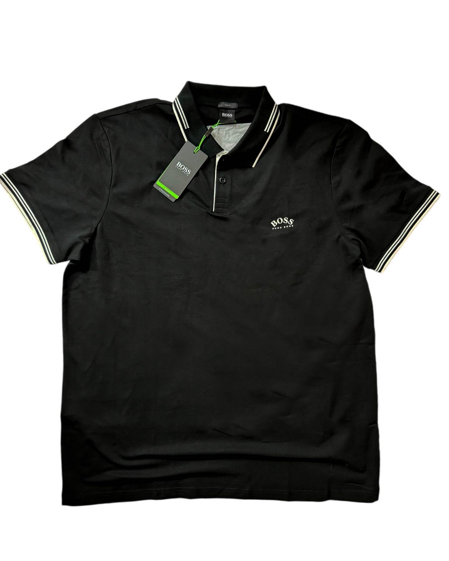 Hugo Boss Cotton Polo Shirt Black - Slim Fit XXXL
