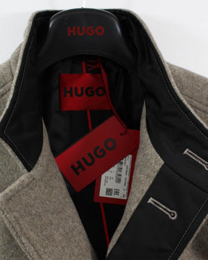 Hugo Boss Wool Coat Medium Beige Long Coat EU 48 - S